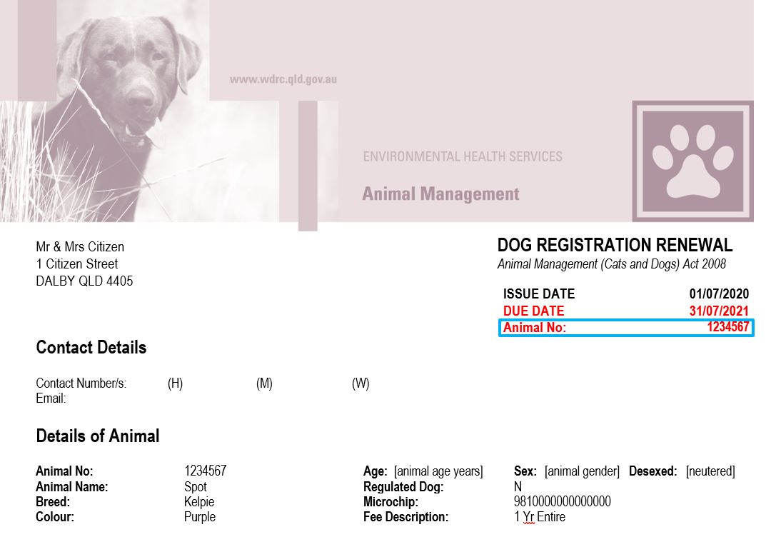 Animal registration renewal hotsell